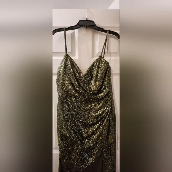 Ieena Duggal 11272 - Ruched Asymmetric Hem Sheath Dress - Picture 5 of 8